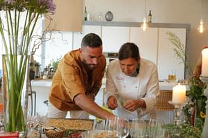 The Globbers con uno chef a Villa Benedetta